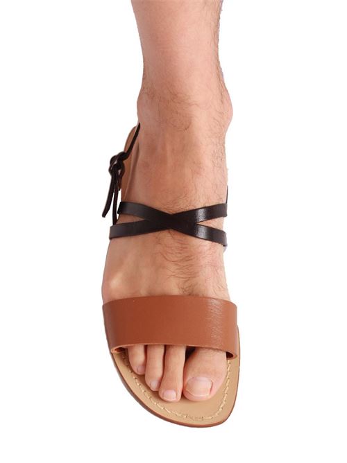 Men's sandals non flip flop model Da Costanzo | DOPPIA XMARRONE